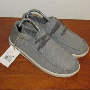 Sanuk Shoes Shaka Mesh Slip On Casual Comfy Gray Boat Shoes *NWT Men's size 8